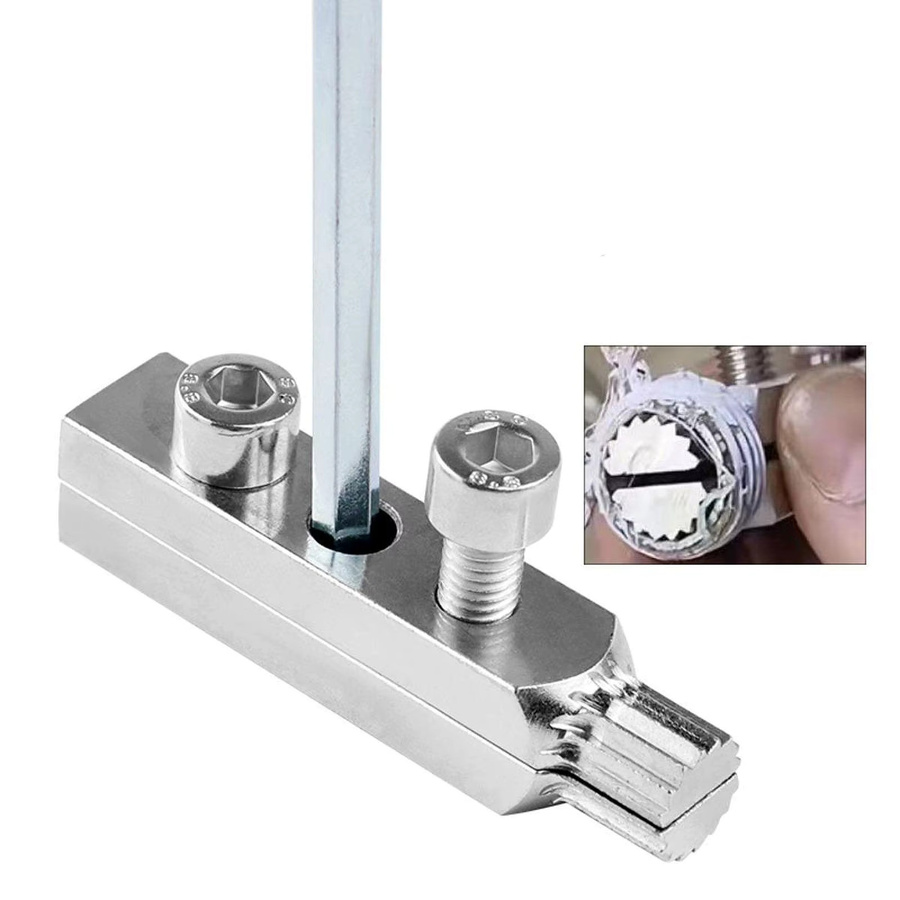 Vielseitiger Schraubenausdreher für gebrochene Schraubenköpfe in Silber, ideal als Werkzeug für Waschbecken, Wasserhähne und Ventile - Bild 4