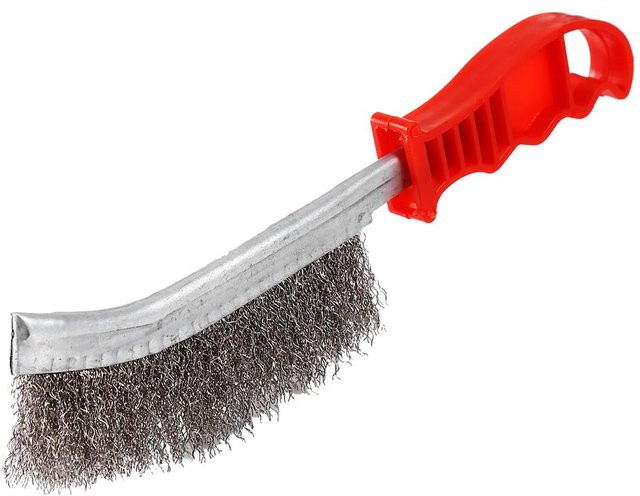 TOMTOP JMS Heavy Duty Handbürste mit Edelstahlborsten zur Rost- und Farbentfernung in Rot - Bild 1