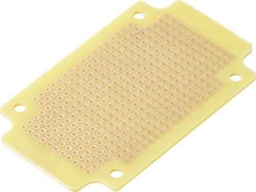 TRU COMPONENTS 98003C10 Experimentierplatine aus Hartpapier in Gelb, B: 46,5 mm, T: 76,5 mm, Rastermaß 2,54 mm - Bild 1