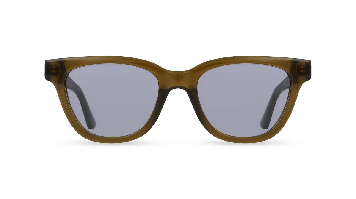 Gucci GG1116S Sonnenbrille Panto, Vollrand, Kunststoff, Herren, Braun, Grau - Bild 1
