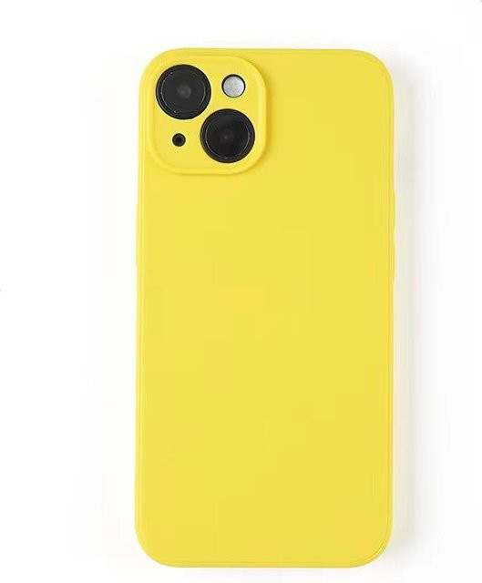Flüssigsilikonhülle für Apple iPhone in Gelb, passend für iPhone 7/8 Plus, X, XR, XS Max, SE, 11, 12, 13, 14, 15 Pro Max und 13 mini - Bild 1