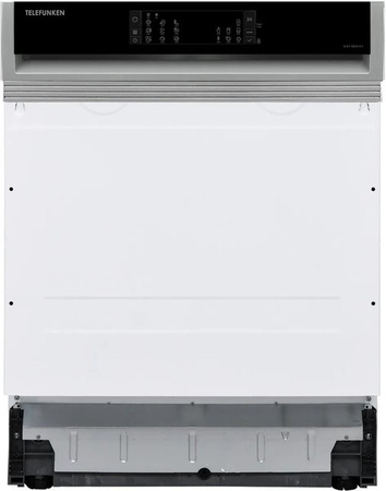 Telefunken Geschirrspüler teilintegriert G-ET-6014-C-I in Silber, 60 cm Breite, 12 Maßgedecke, 9 Programme mit AquaStop und automatischer Türöffnung