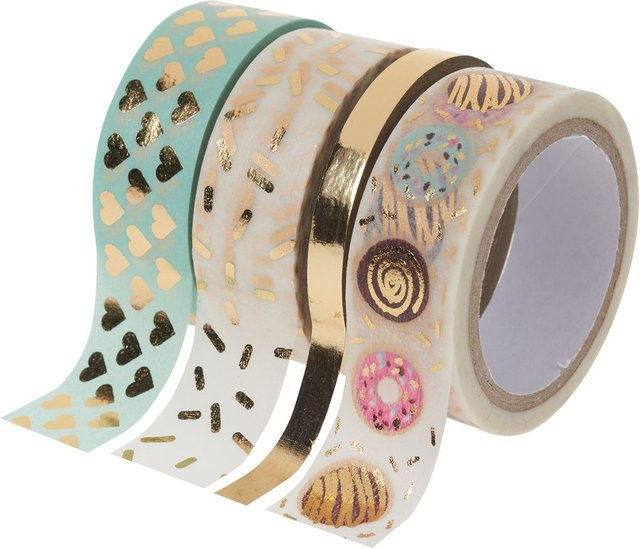 Washi Tape Set Hot Foil in Mint und Gold - Bild 1