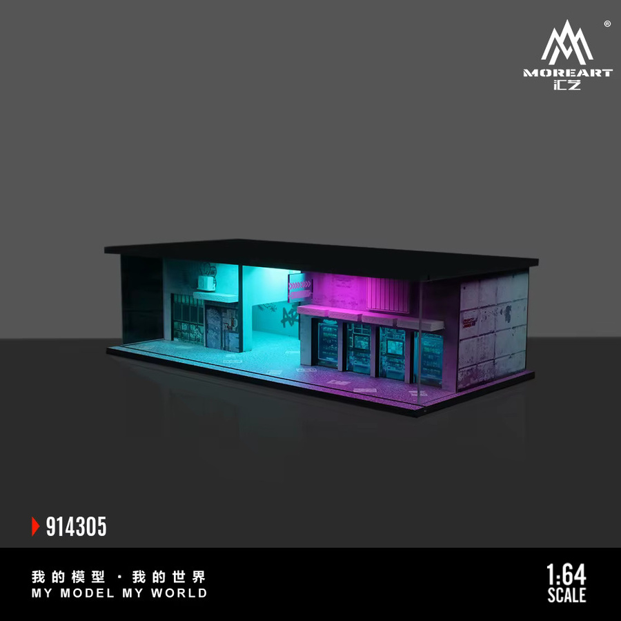 TimeMicro&MoreArt Neon Light 03 Light Version Automodell-Montageszene, 1:64 - Bild 2
