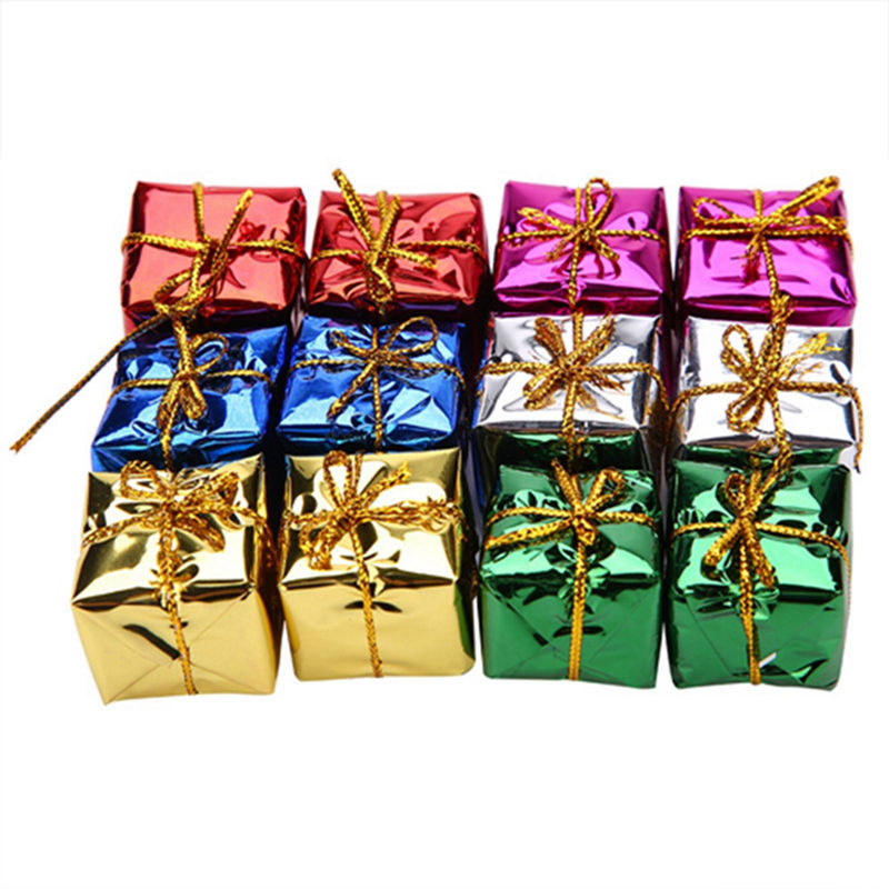 TOMTOP JMS 12er Set Weihnachts-Hängeornamente in Geschenkbox, mehrfarbig, abstraktes Design aus Schaumstoff und Kunststoff - Bild 7