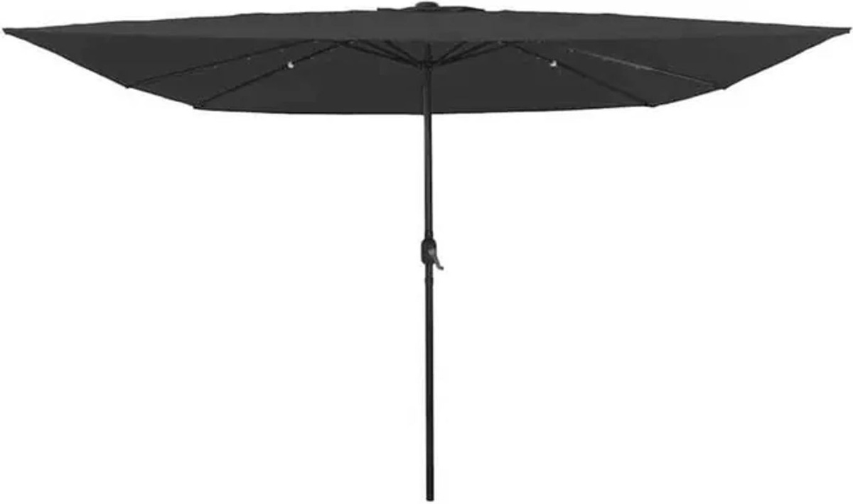 Vidaxl Sonnenschirm quadratisch mit LED-Leuchten in Anthrazit B: 295 cm, T: 245 cm - Bild 1