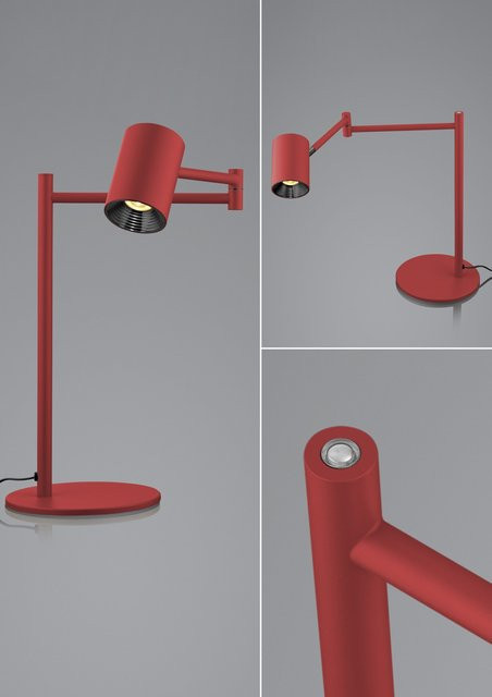 Tischleuchte PEPE in Weiß oder Rot, moderne dimmbare LED-Tischlampe mit Touch-Funktion und inklusive Leuchtmittel - Bild 1
