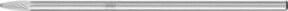 PFERD Hartmetall Frässtift Rundbogen RBF universal fein, Farbe: Silber, Durchmesser: 3 mm, Länge: 7 mm, Schaft-Durchmesser: 3 mm, Schaft-Länge: 75 mm - Bild 1