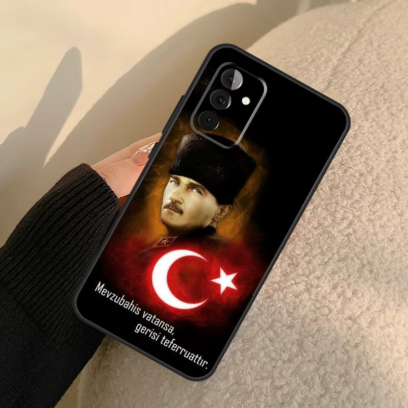 Samsung Handyhülle mit Türkei Atatürk Flaggen Design in Rot für Galaxy A54 A34 A14 A13 A53 A16 A36 A56 A12 A32 A52 A15 A35 A55 A17 A37 A57 - Bild 2