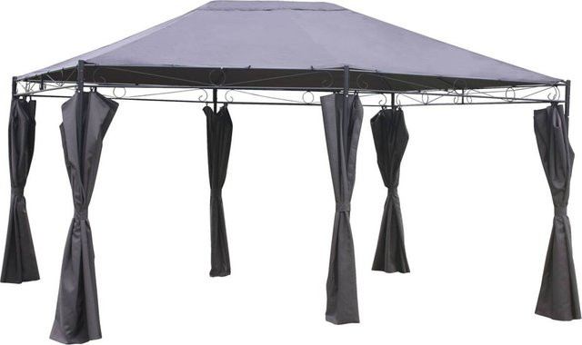 POCOline Pavillon Zeus aus Stahlrohr in Anthrazit, B/H/L: 400 x 270 x 300 cm - Bild 1