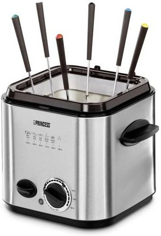 Princess 182611 Fritteuse mit 840W und 6 Fonduegabeln aus gebürstetem Edelstahl - Bild 1