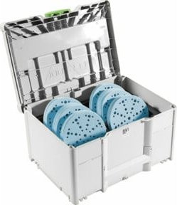 Festool Schleifmittel-Systainer³ SYS-STF D150 Granat Schleifscheiben-Set für Exzenterschleifer mit verschiedenen Körnungen - Bild 1