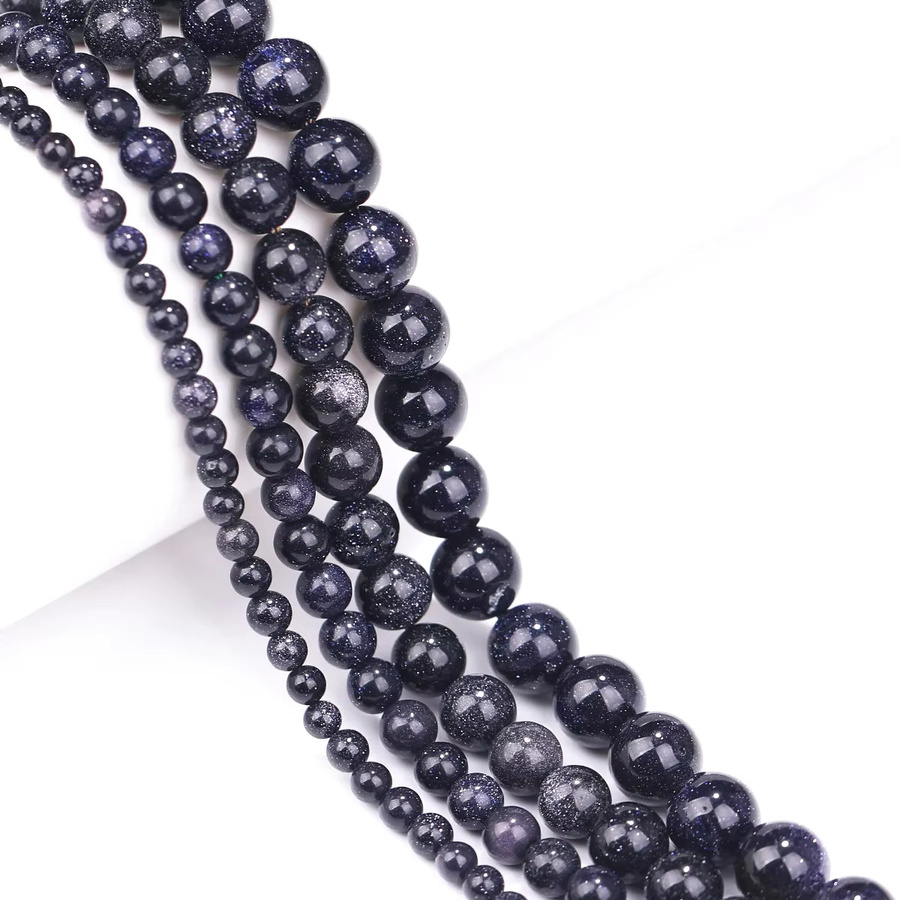 SANSWL Blaue Sand Perle, Armband, Halskette, Anhänger, Ohrringe - Bild 5