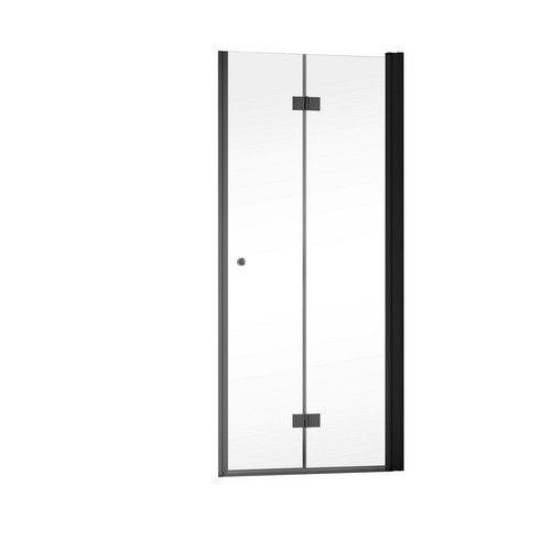 Schulte ExpressPlus Drehfalttür Garant 2.0 in Nische, Mattschwarz, Glas klar, B: 90 cm, H: 200 cm - Bild 2