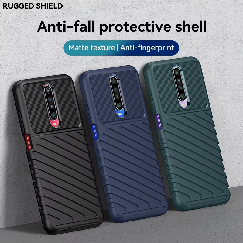 Stoßfeste Silikon-Handyhülle von Xiaomi für Redmi K30 4G, Redmi K30 5G, Redmi K30i 5G und Poco X2 in Blau - Bild 2
