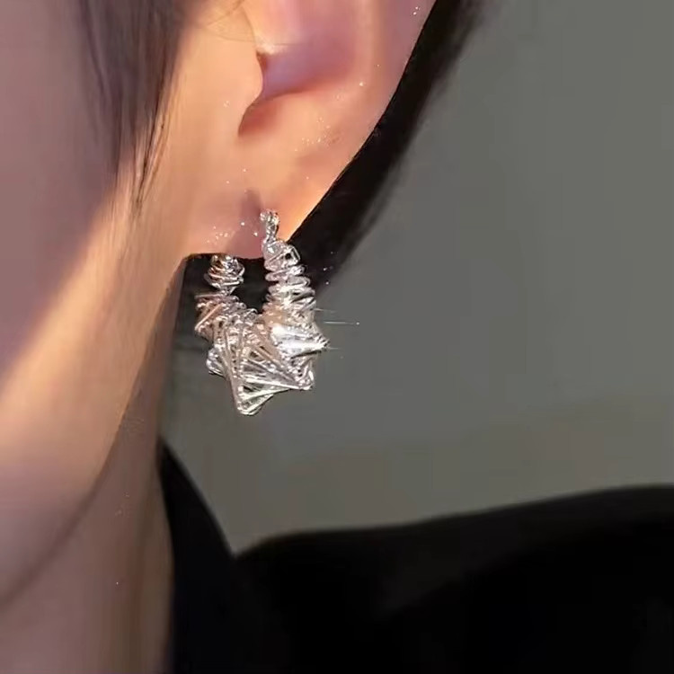 laoloutian Ohrringe, Silber, Spirale Hoop, Damen - Bild 3