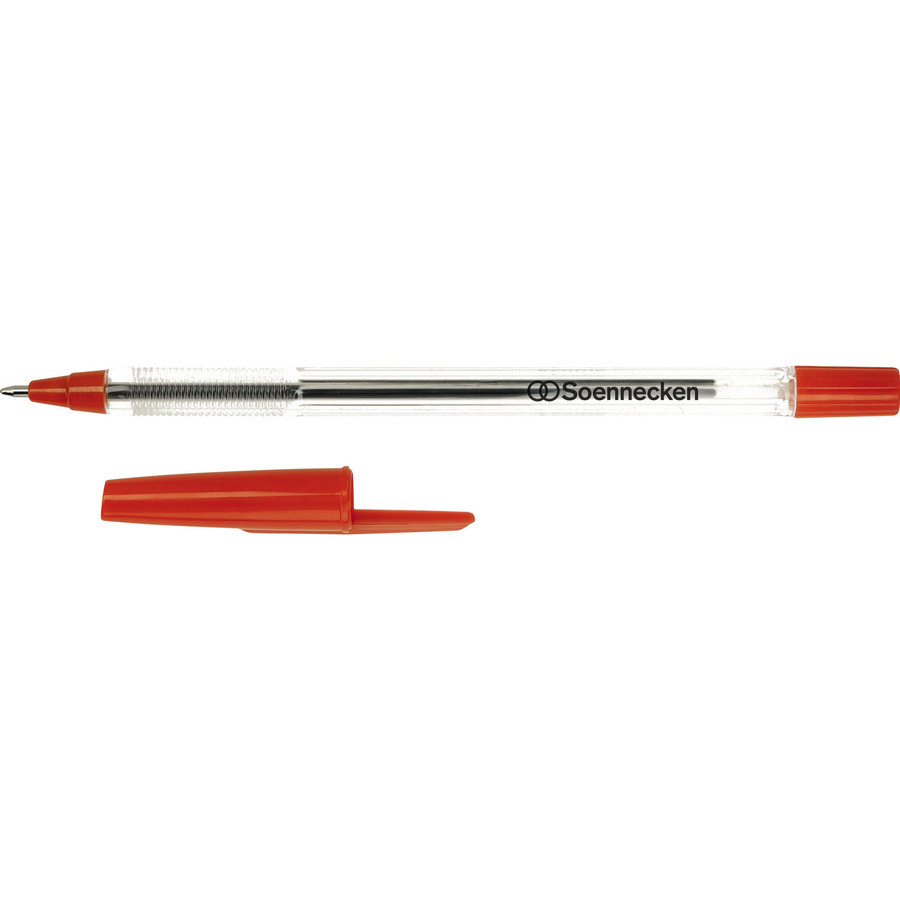 Soennecken Einwegkugelschreiber Nr. 1 mit roter Tinte in transparentem Gehäuse (50 Stück) - Bild 2