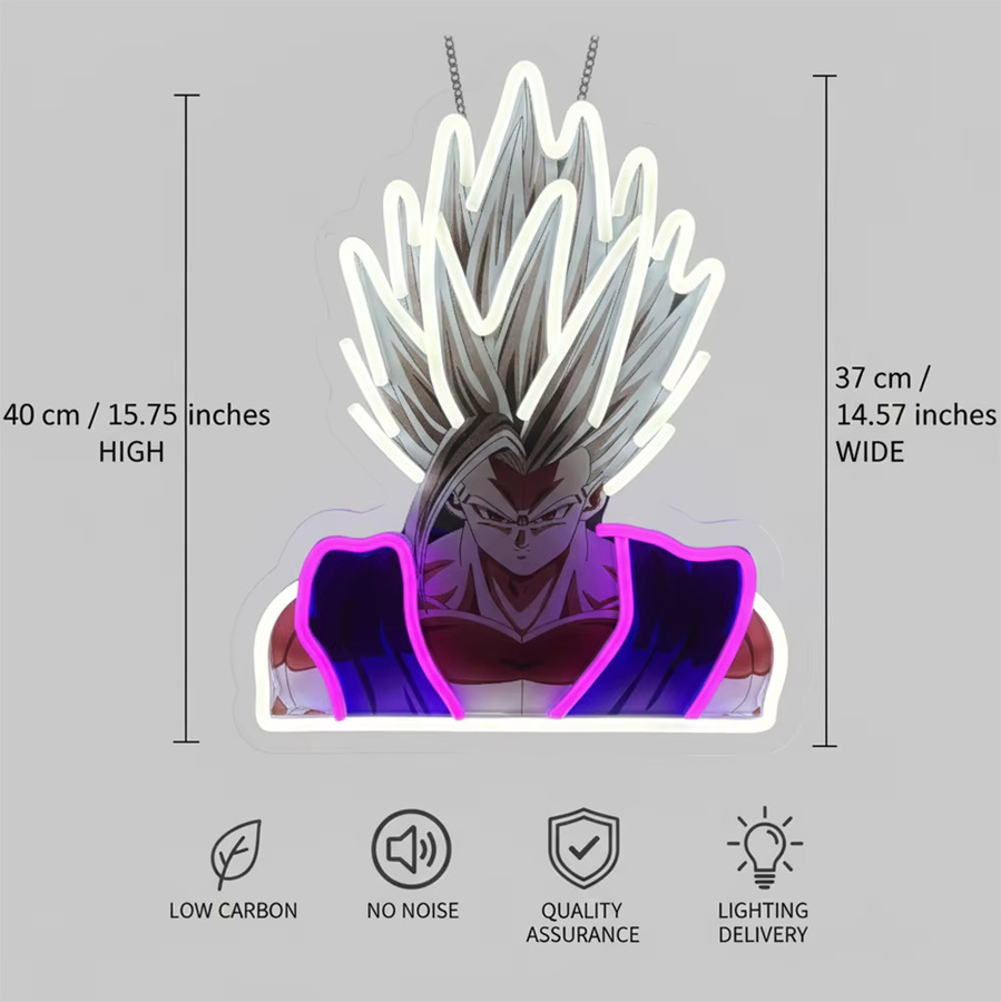Bandai Anime Dragon Ball One Piece Acryl Neon LED Licht Kunstwerk in Multicolour für dein Zuhause - Bild 4