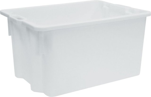 Schneider Stapelbehälter aus Kunststoff, weiß, B/T/H: 41,5 x 57 x 29 cm - Bild 1