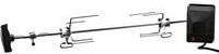 Napoleon Rotisserie Heavy Duty Grillspieß Set für Gasgrill Freestyle in Schwarz und Silber mit Motor und zwei Edelstahl Fleischklammern - Bild 1