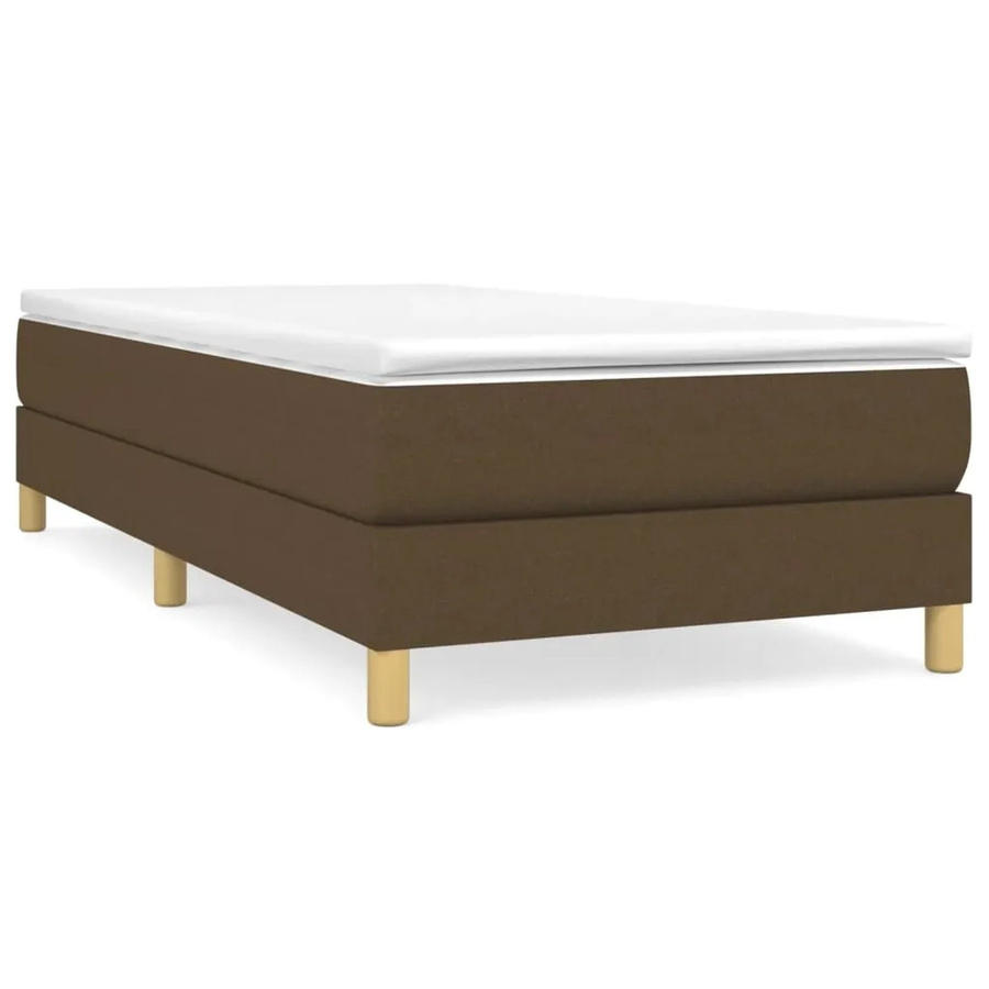 vidaXL Boxspringbett aus Stoff in Braun, B/T/H: 90 x 190 x 25 cm - Bild 2