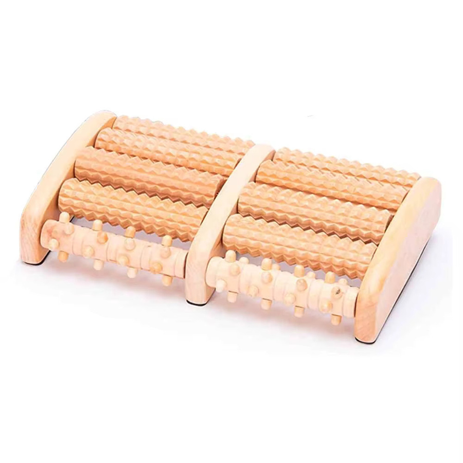 YQQGD Dual-Fußmassageroller aus Holz, Unisex - Bild 2
