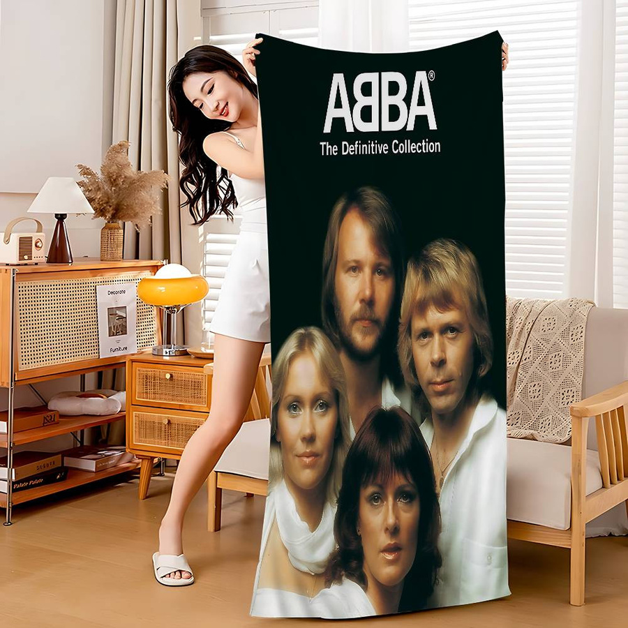 A-Abba-Band Mikrofaser Strandtuch, schnelltrocknend und saugfähig, 30 x 30 cm - Bild 3