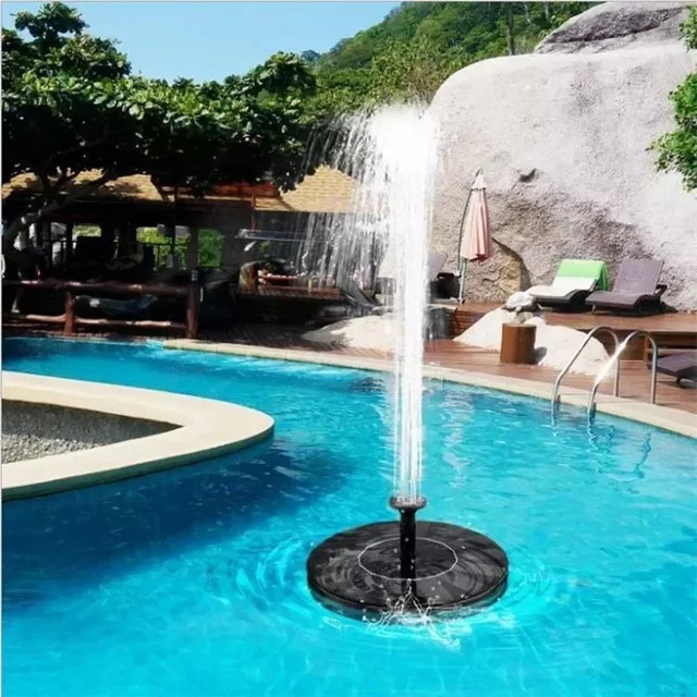 Solar schwimmender Brunnen für Teich und Pool mit Solarpanel und runder Form - Bild 1