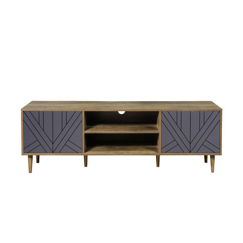 Möbilia Lowboard modern in Beige und Grau aus MDF und Holz, B/T/H: 160 x 40 x 55 cm - Bild 3