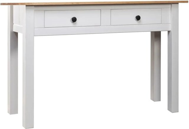 vidaXL Konsolentisch Panama aus Kiefernholz in Weiß, B/T/H: 110 x 40 x 72 cm - Bild 1