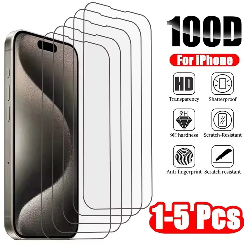 Panzerglas Displayschutzfolie für Apple iPhone 18 16 15 14 13 12 11 Pro Max Air 16e 7 8 SE X XS XR in Transparent - Bild 7