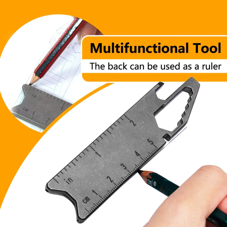Multitool Allzweckmesser aus Titanlegierung mit 10 abnehmbaren Sk5-Stahlklingen - Bild 3