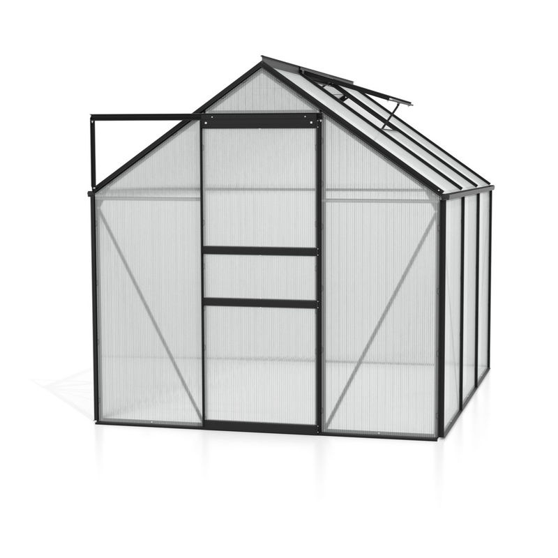 Vitavia Gewächshaus Calypso 4400 in Schwarz mit 4,4 m² und 4 mm HKP-Platten - Bild 2