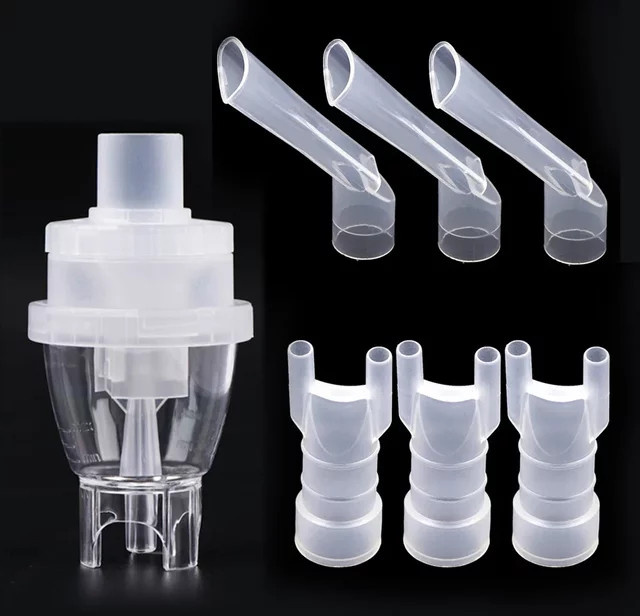 JBMBHC Ultraschall-Vernebler mit Mundstück und Nasenaufsatz, leiser Inhalator Zerstäuber in Transparent - Bild 1