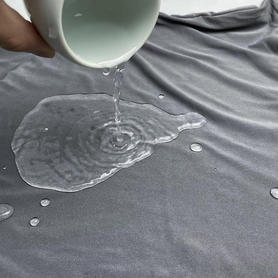 Wasserdichte Spandex Stuhlhussen von BRHUIXUE für Esszimmerstühle in Dunkelgrau - Bild 4