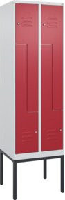 C+P Z-Spind Classic PLUS Garderobenschrank mit 4 Fächern und Zylinderschloss, Höhe: 212 cm, Breite: 60 cm, Tiefe: 50 cm - Bild 1