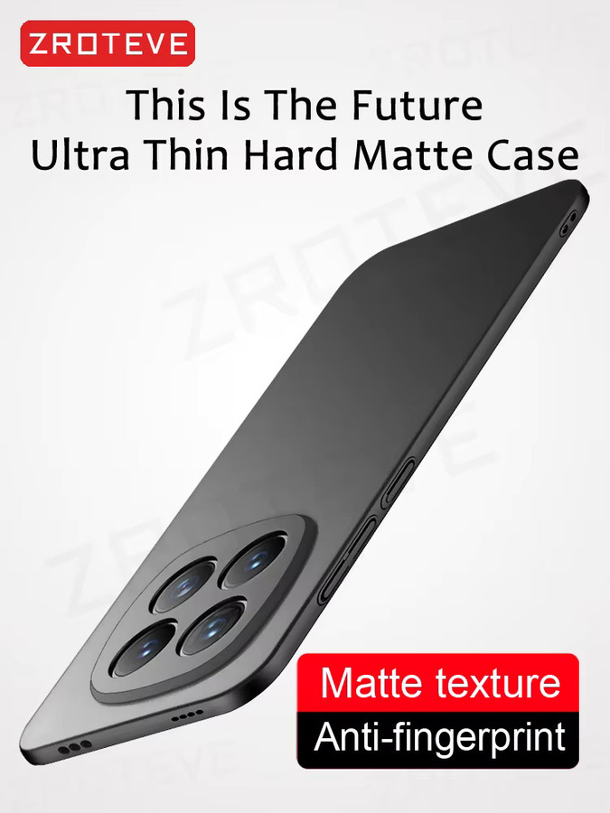 ZROTEVE Slim Matte Hard PC Handyhülle für Xiaomi Redmi Note 15 und Redmi Note 14 Pro Plus in Schwarz - Bild 5