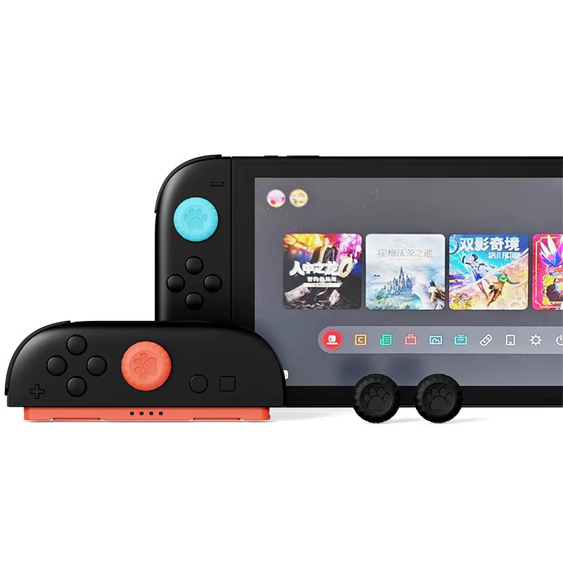 4er-Set Katze Silikon Thumbstick-Grip-Caps für Nintendo Switch Joy-Con und Pro Controller, Multicolor - Bild 2