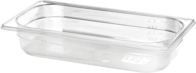 Schneider GN 1/3 Gastronormbehälter aus Polycarbonat, transparent, Volumen: 2,5 l, Höhe: 6,5 cm - Bild 1