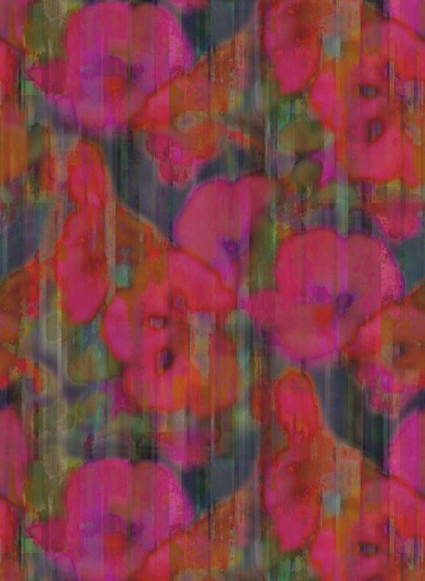 Eijffinger Wallpaper Lotus Flower XXL Wandtapete Non-Woven in Violett, Blau, Rot und Magenta - Bild 1