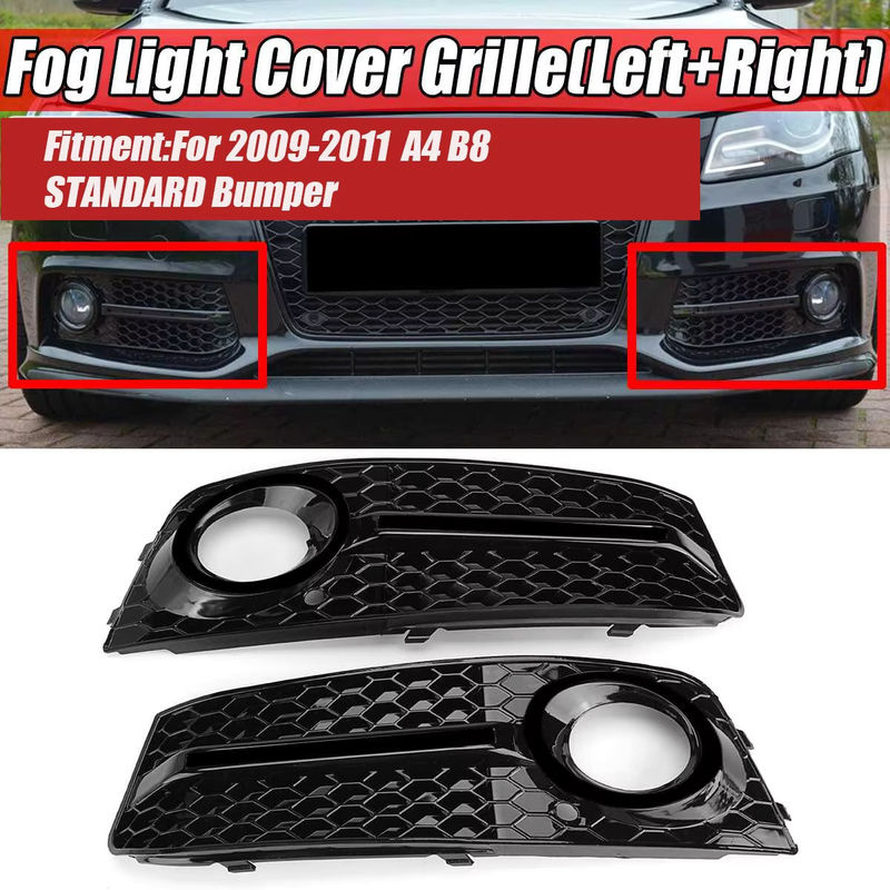 Schwarze Mesh Grille Abdeckung für Audi A4 B8 2009-2011 als Nebelscheinwerfer Waben Kühlergrill Abdeckung - Bild 3