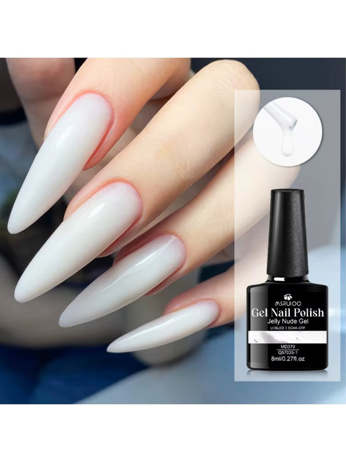 MSRUIOO Jelly Milky White Gel-Nagellack, 8 ml, glänzend - Bild 5
