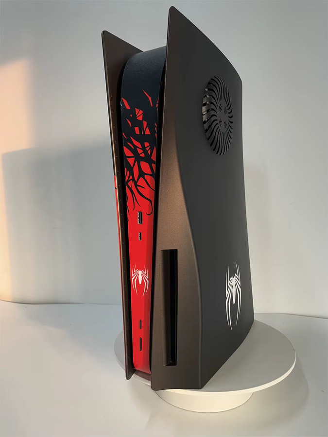 JazPlate Vinyl Skin Aufkleber für PlayStation PS5 Konsole mit integriertem mittlerem Spider Design für die Lightbar - Bild 5
