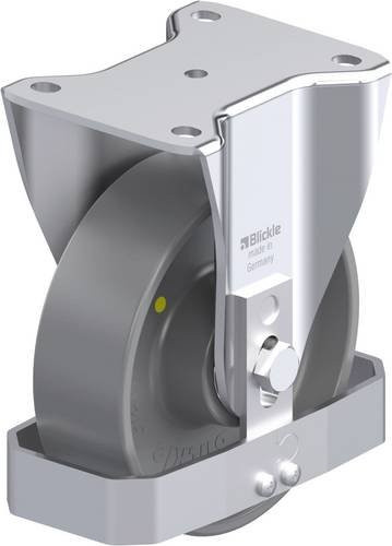 Blickle Stahlblech-Bockrolle BH-PO 160K-ELS-FS in Grau mit Kunststoffrad, Durchmesser: 160 mm, Tragfähigkeit: 450 kg - Bild 1