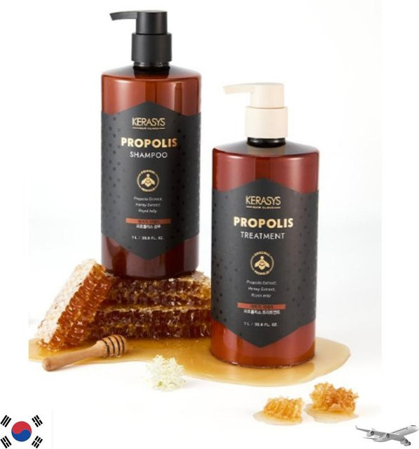 Kerasys Propolis Repair Shampoo & Treatment für strapaziertes Haar, 1000 ml - Bild 1