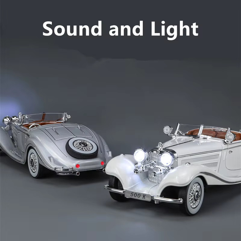 WELLY 1936 Benz 500K Automodell, 1:24, Metall, mit Licht und Sound - Bild 2