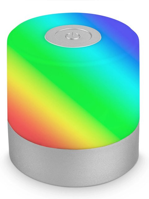 Brilo Akku-Tischleuchte Smal LED mit RGB-Funktion, Chrom-Matt, Silber - Bild 1