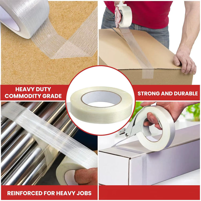 SCESSPACK Gitterfaserband transparent für Expressverpackungen und sichere Befestigung - Bild 4