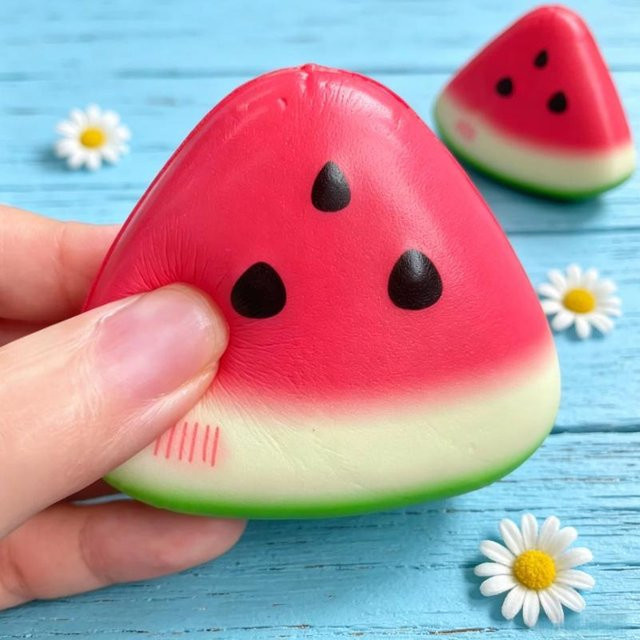 Squishy Wassermelone Fidget Spielzeug, Kneten, Quetschen, Anti-Stress - Bild 1