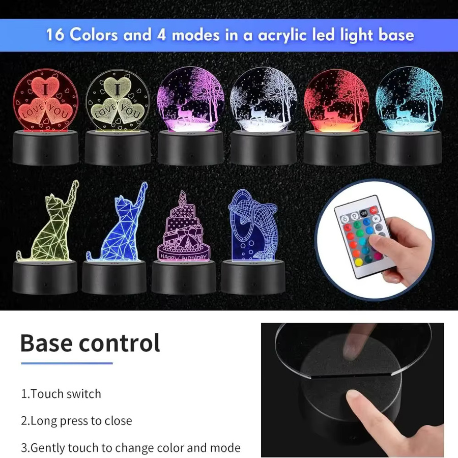Bandai 3D Lampe LED Nachtlicht DIY Acryl Blätter 6-teiliges Set - Bild 4